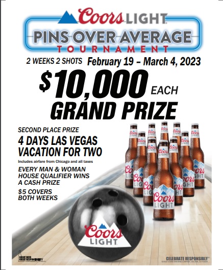 Coors Lite Pins-Over-Average Tournament Lakeside Recreation Center