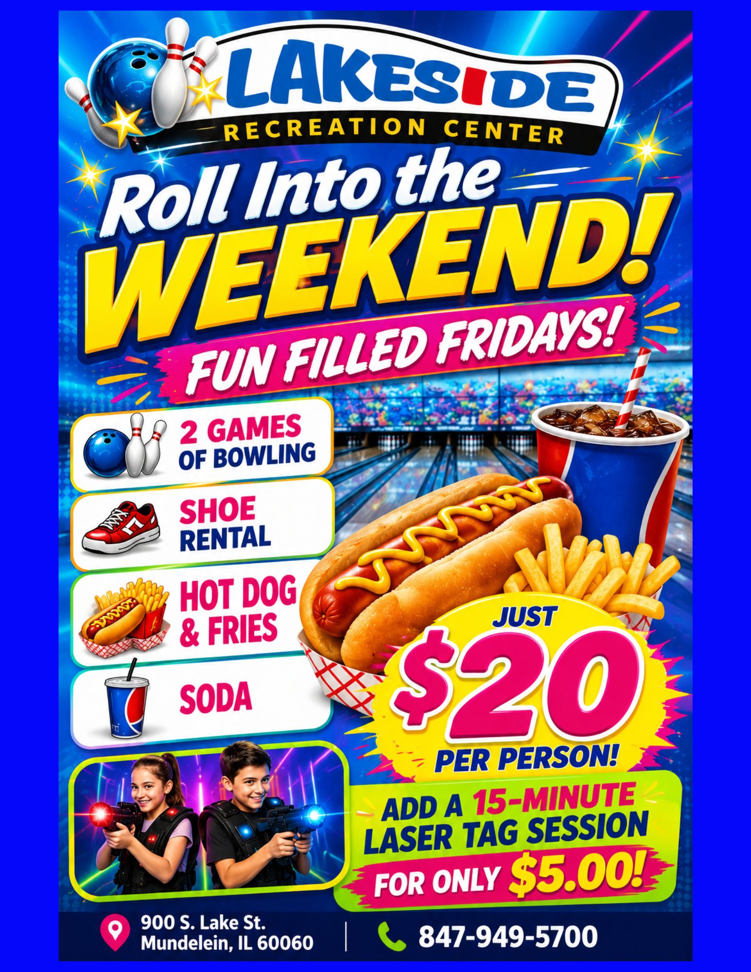 Fun Filled Friday Bowling Special At Lakesiode recreation Center
